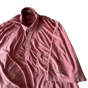 Johnnie O's Pronghorn‎ Or Golf Polo Shirt Mens Pink Short Sleeve Pocket SIZE XL